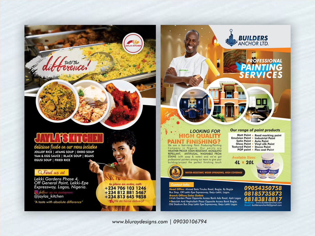 Flyer Design For Jayla Kitchen and builders Anchor